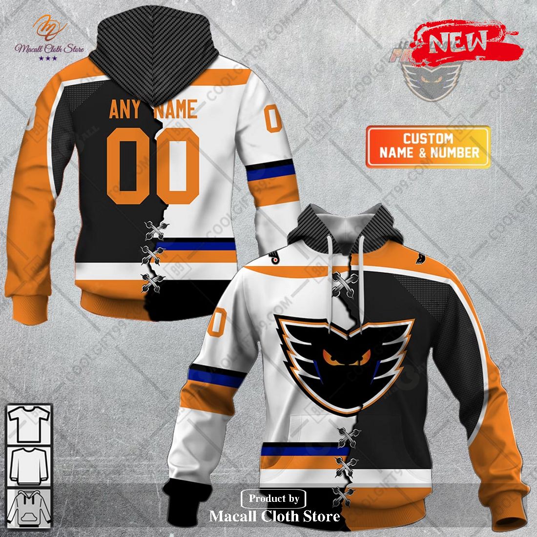 Personalized AHL Lehigh Valley Phantoms Mix Jersey Design Hoodie Sweatshirt 3D