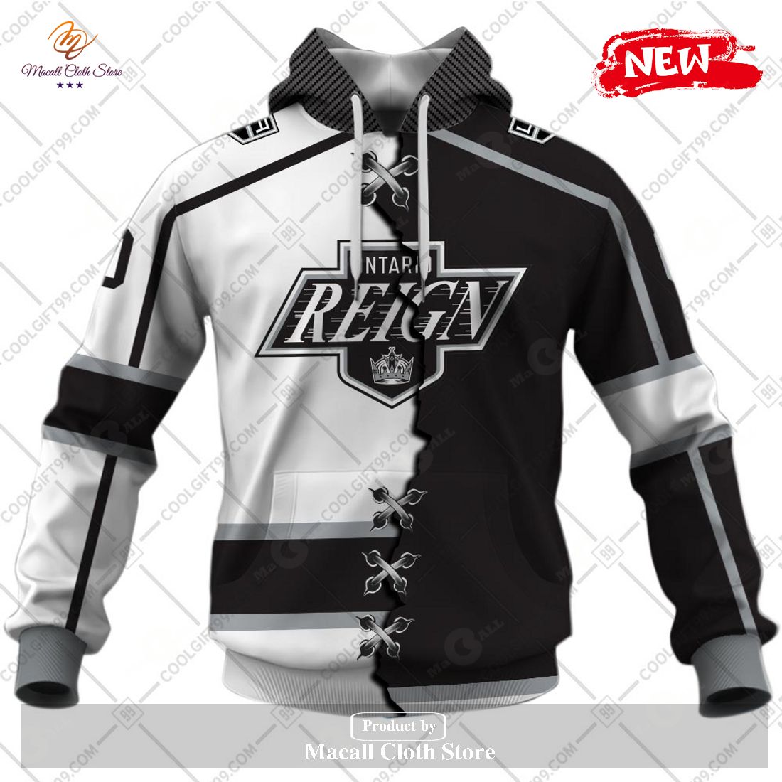 SALE] Personalized AHL Ontario Reign Premier Jersey Hoodie Sweatshirt 3D -  Macall Cloth Store - Destination for fashionistas