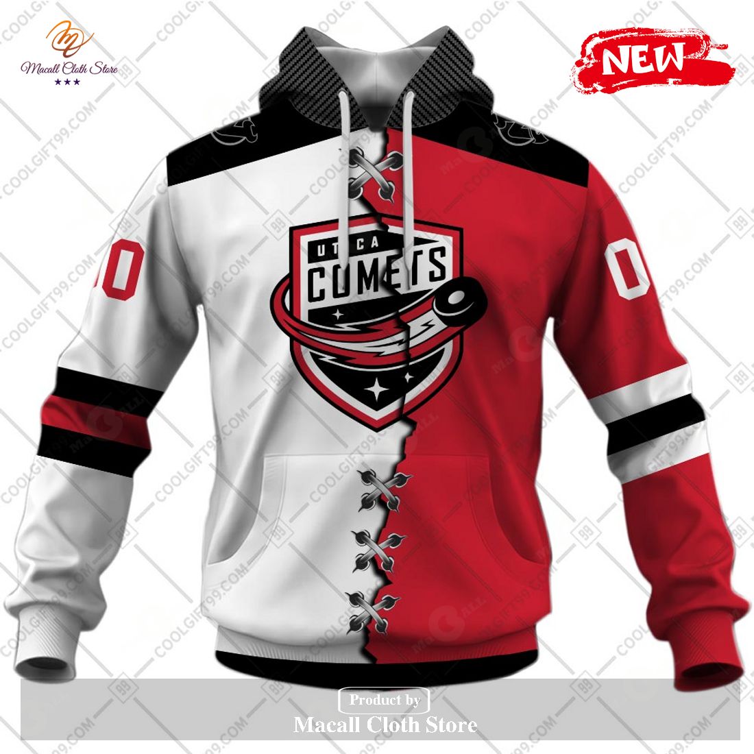 Personalized AHL Utica Comets Mix Jersey Design Hoodie Sweatshirt 3D