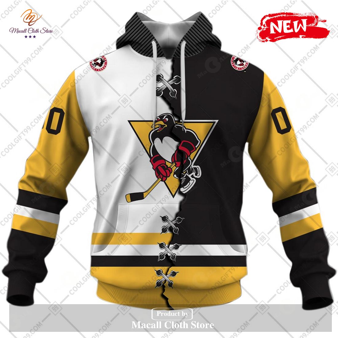 Personalized AHL Wilkes Barre Scranton Mix Jersey Design Hoodie Sweatshirt 3D