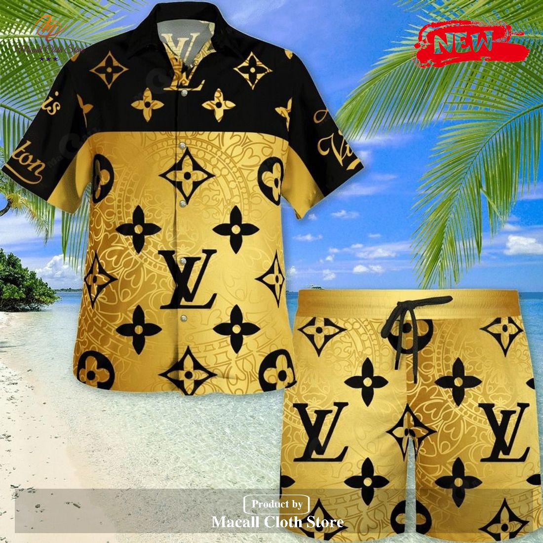 lv-gold-lv-hawaii-shirt-shorts-set-luxury-beach-clothing-clothes-outfit