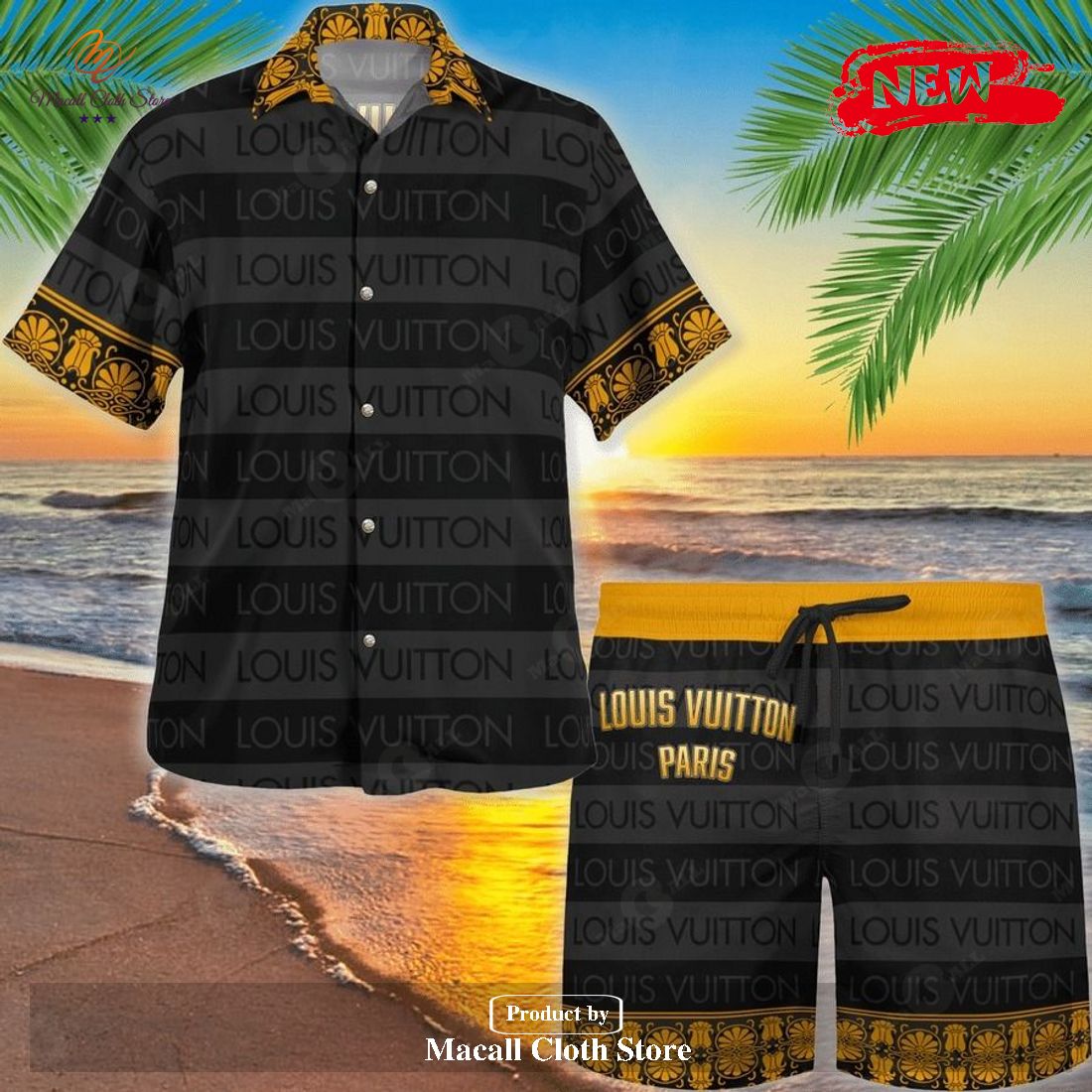 Louis Vuitton LV Paris Hawaii Shirt Shorts Set Luxury Beach Clothing  Clothes Outfit For Men ND - Рюкзак в стиле louis vuitton женский -  Latin-american-cam Sho