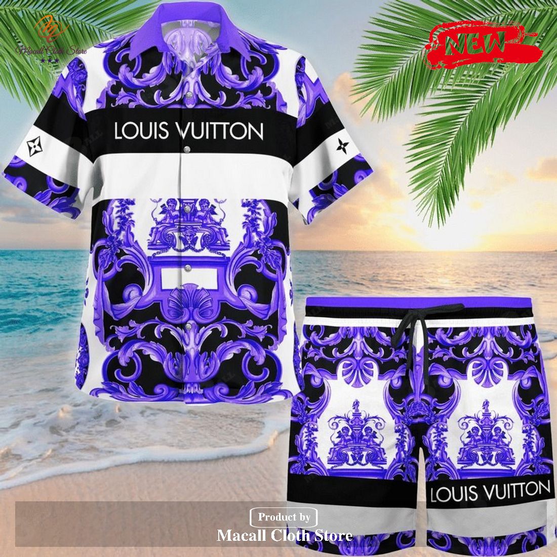 LV Pineapple Hawaii Shirt Shorts Set LV Luxury Clothing Clothes Outfit For  Men in 2023