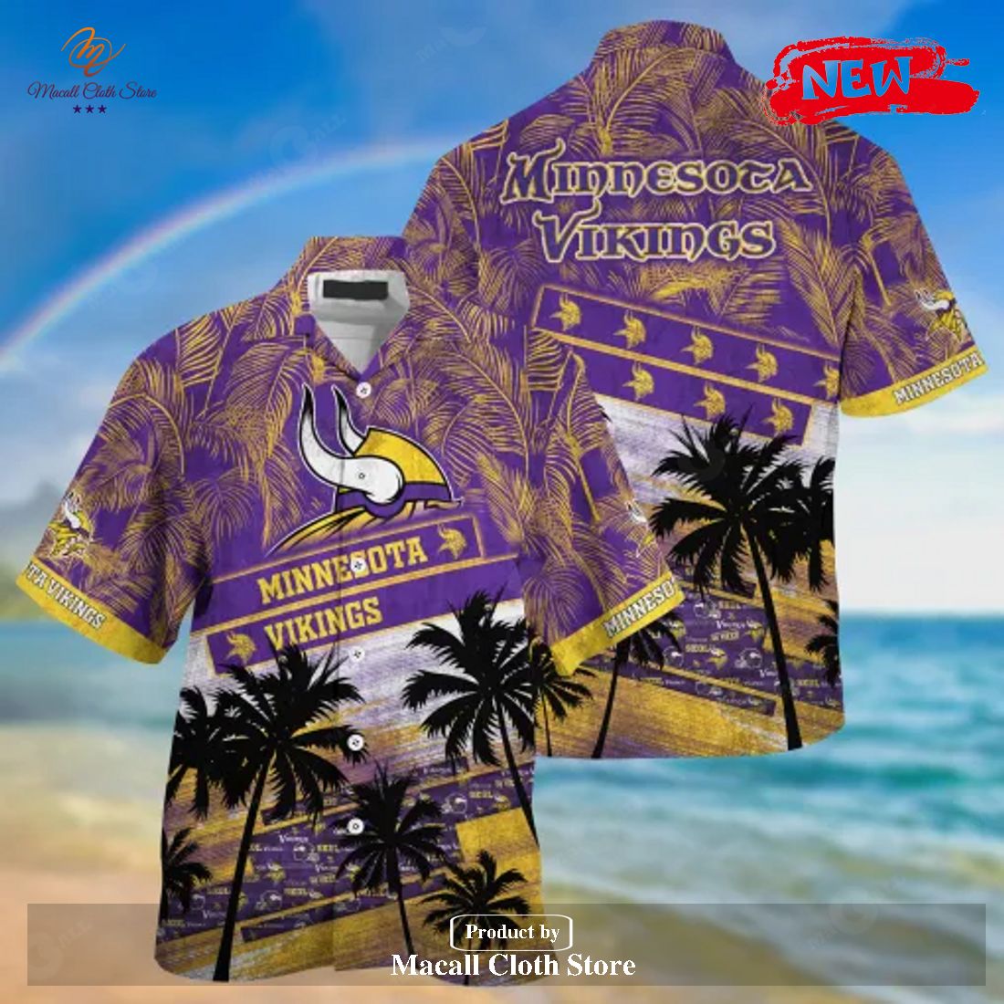 Personalize NFL Minnesota Vikings Polynesian Tattoo Design Hawaiian Shirt