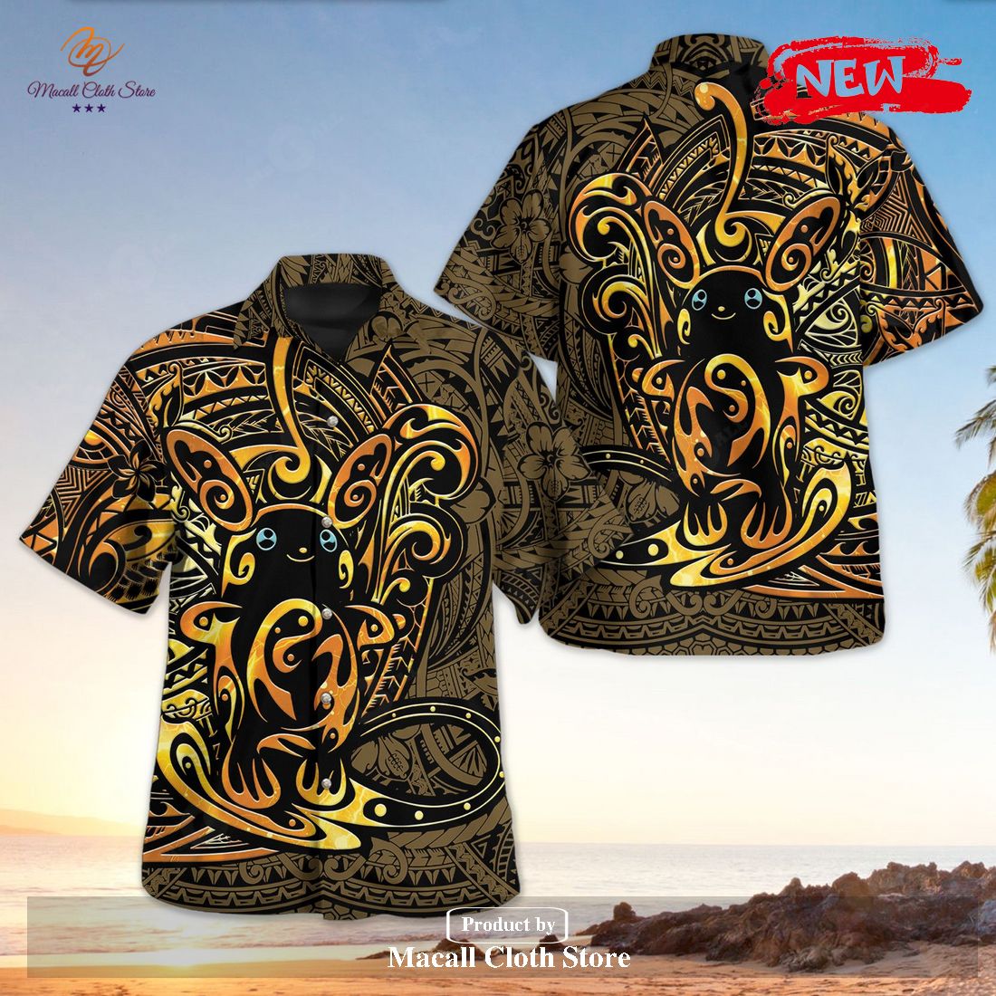 Alolan Raichu Polynesian Premium Design Hawaiian Shirt and Short
