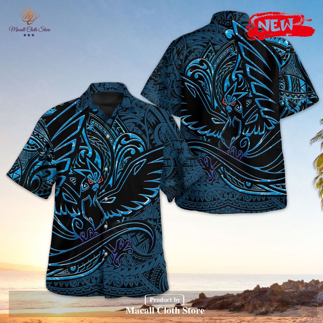 Articuno Polynesian Premium Design Hawaiian Shirt and Short