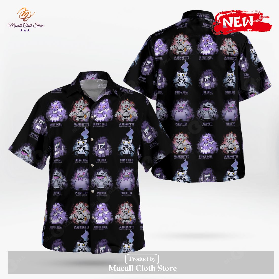 Banette Combination Design Hawaiian Shirt and Short