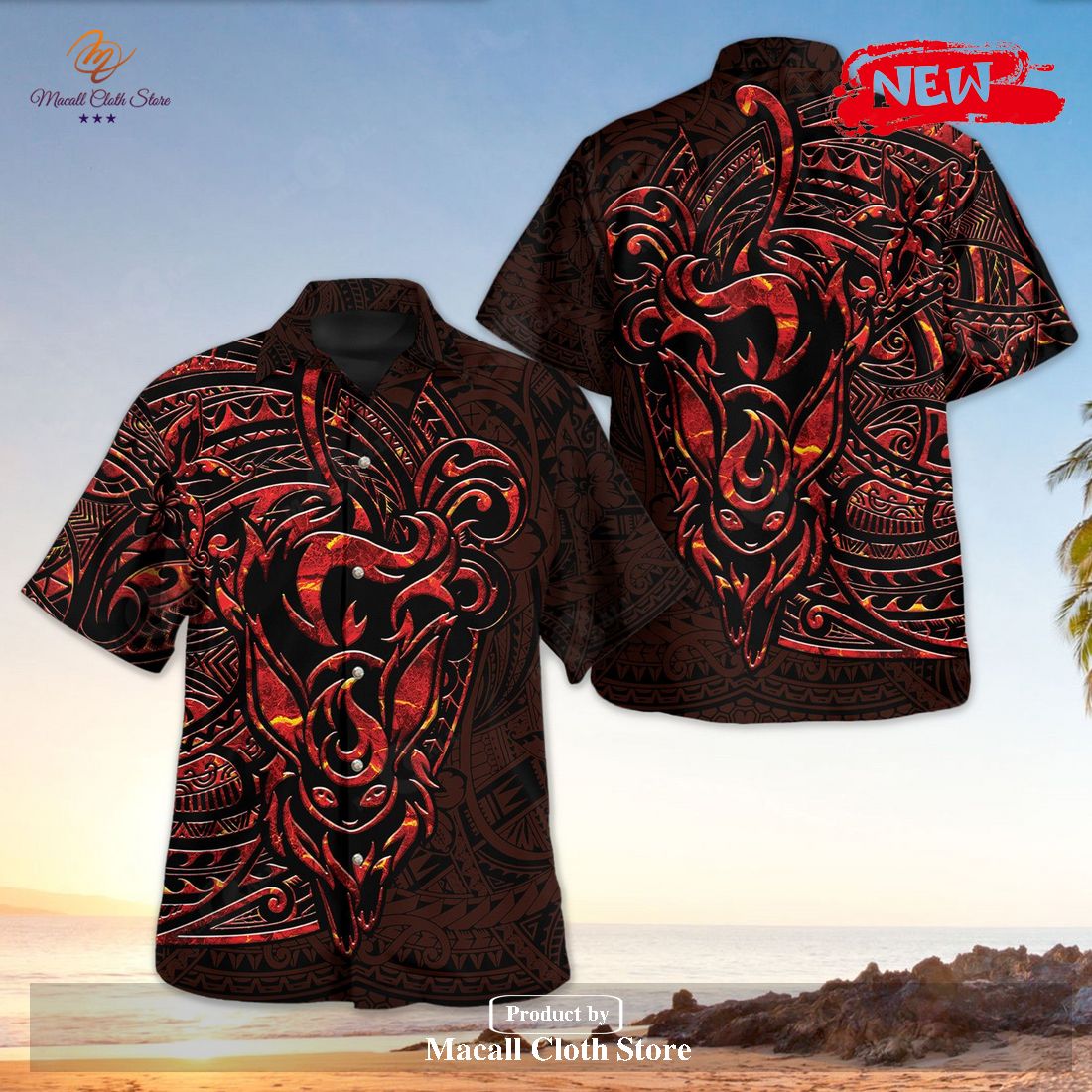 Flareon Polynesian Premium Design Hawaiian Shirt and Short
