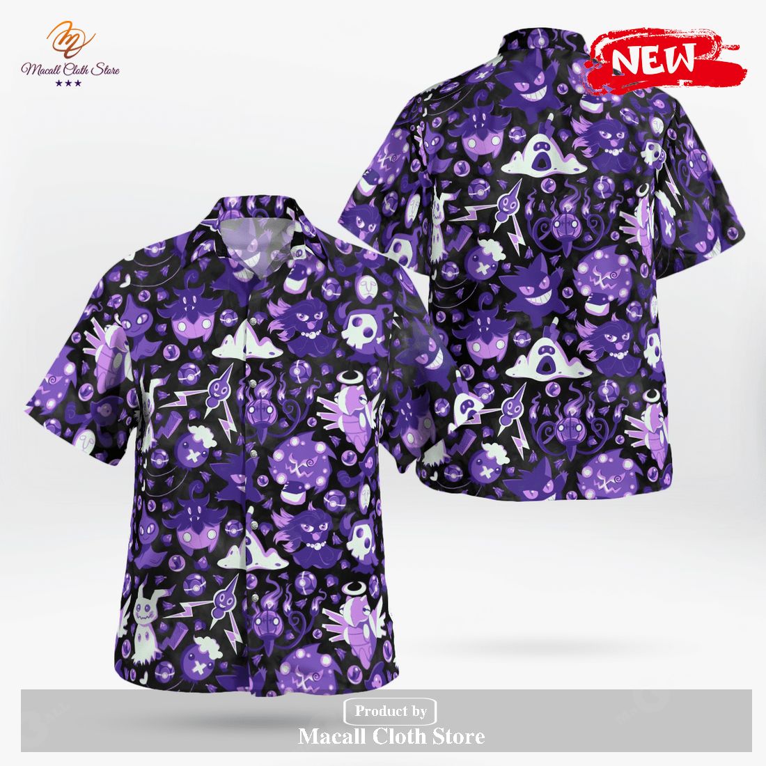 Ghost Seamless Pattern Design Hawaiian Shirt and Short Ghost Seamless Pattern Design Hawaiian Shirt and Short