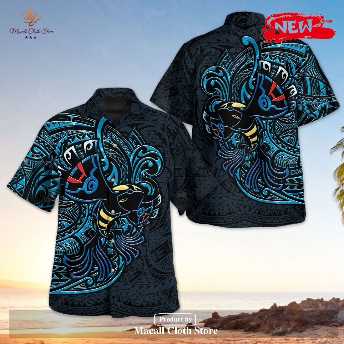 Kyogre Polynesian Premium Design Hawaiian Shirt and Short Kyogre Polynesian Premium Design Hawaiian Shirt and Short