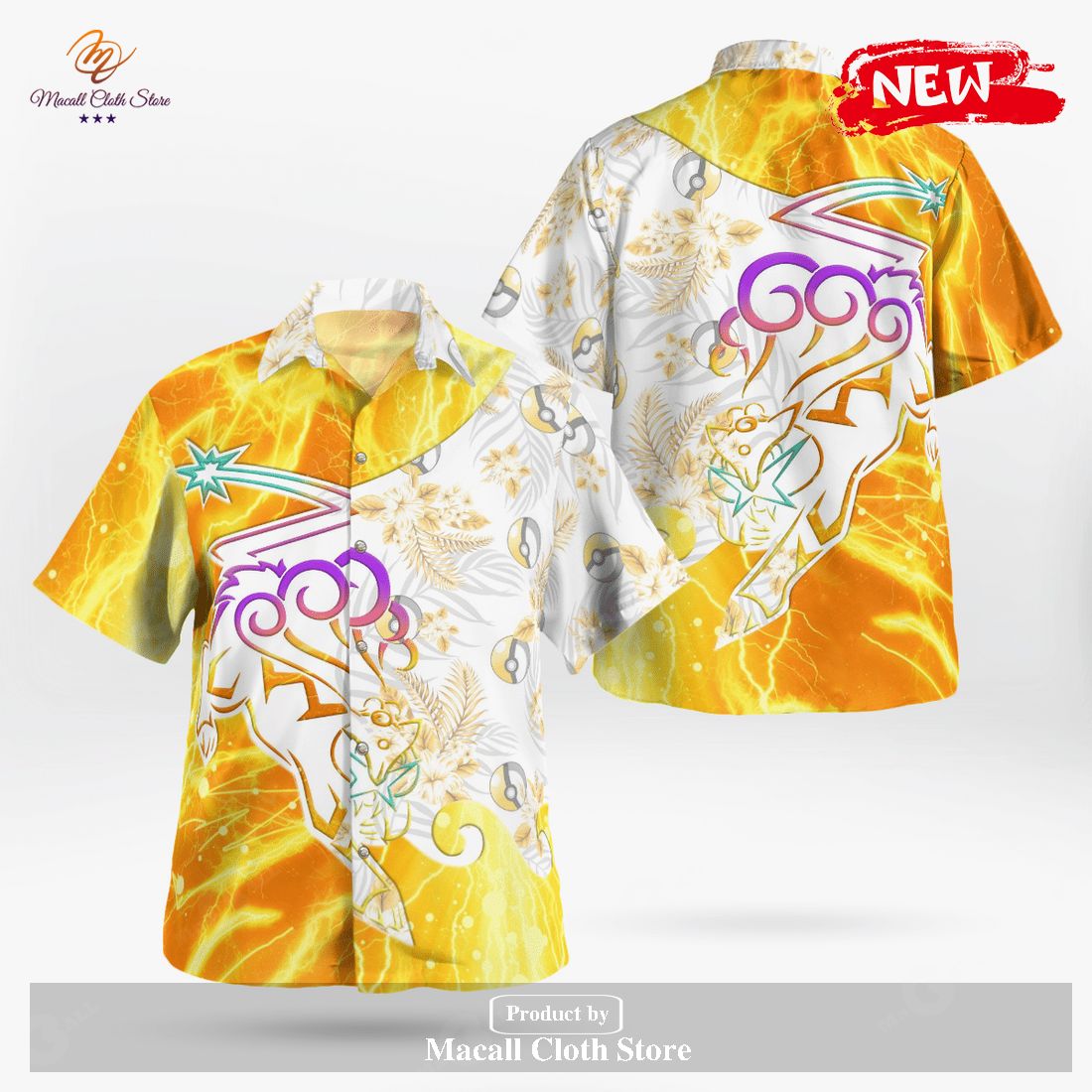 Triabal Raikou Design Hawaiian Shirt and Short Triabal Raikou Design Hawaiian Shirt and Short