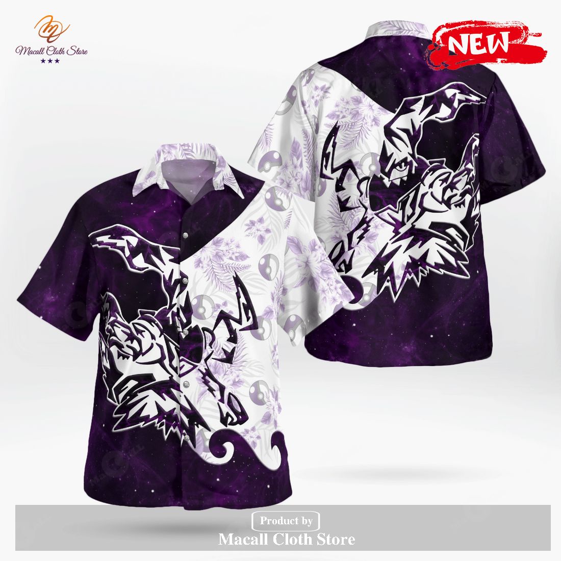 Tribal Darkrai Design Hawaiian Shirt and Short - Macall Cloth Store ...