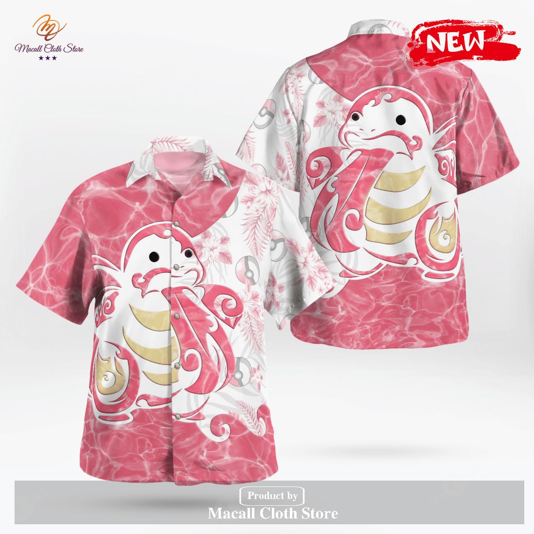 Tribal Lickitung Design Hawaiian Shirt and Short Tribal Lickitung Design Hawaiian Shirt and Short