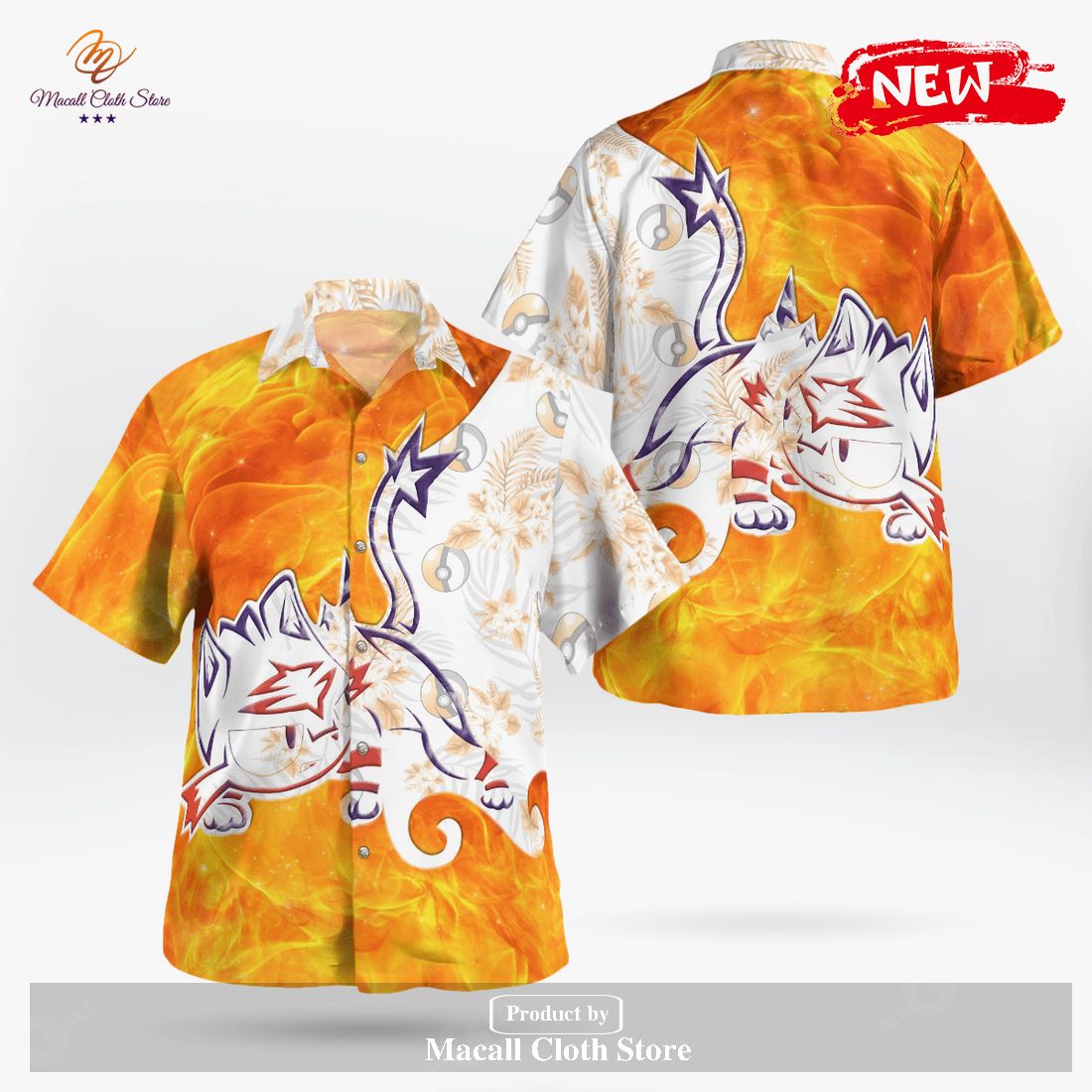 Tribal Litten Design Hawaiian Shirt and Short Tribal Litten Design Hawaiian Shirt and Short