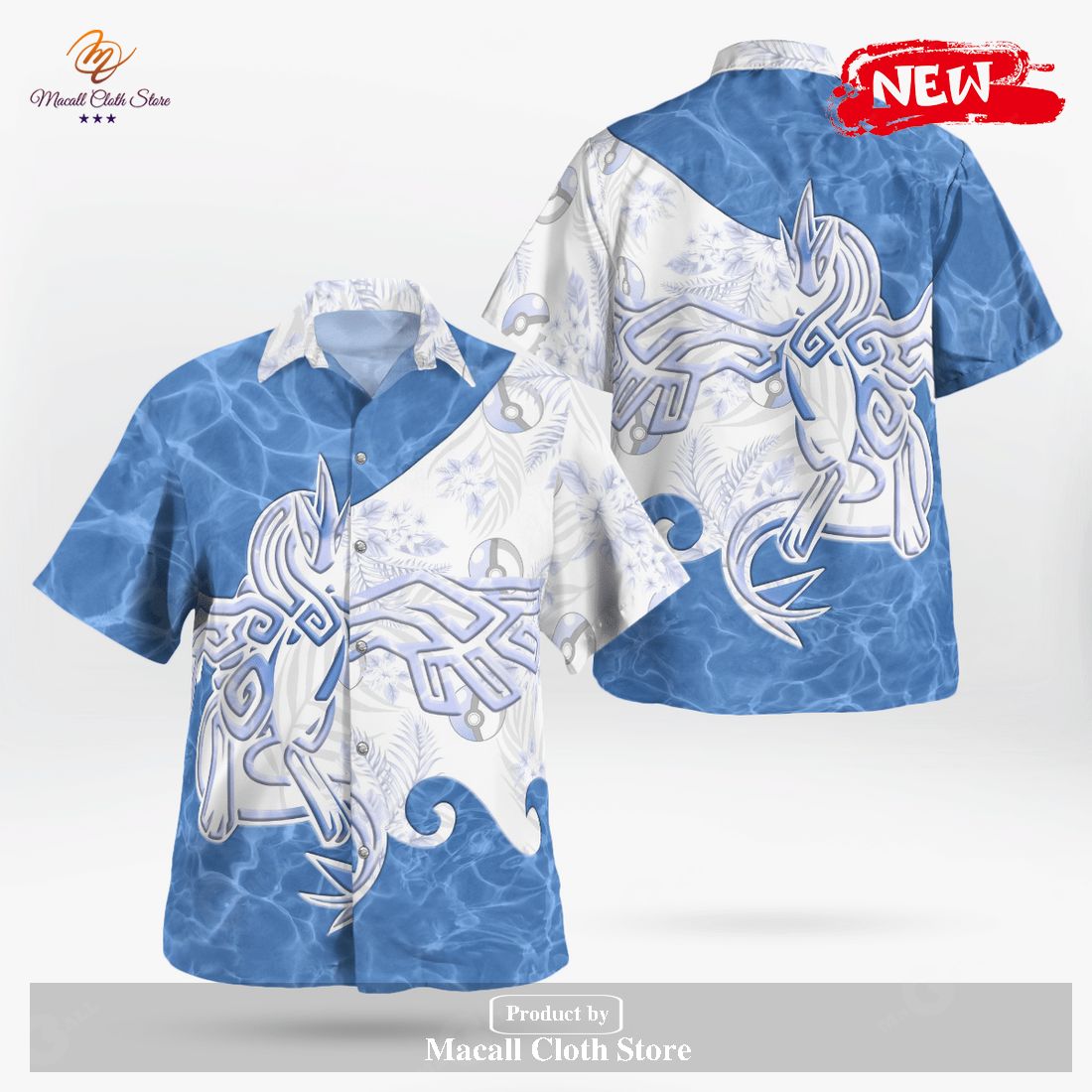 Tribal Lugia Design Hawaiian Shirt and Short - Macall Cloth Store ...