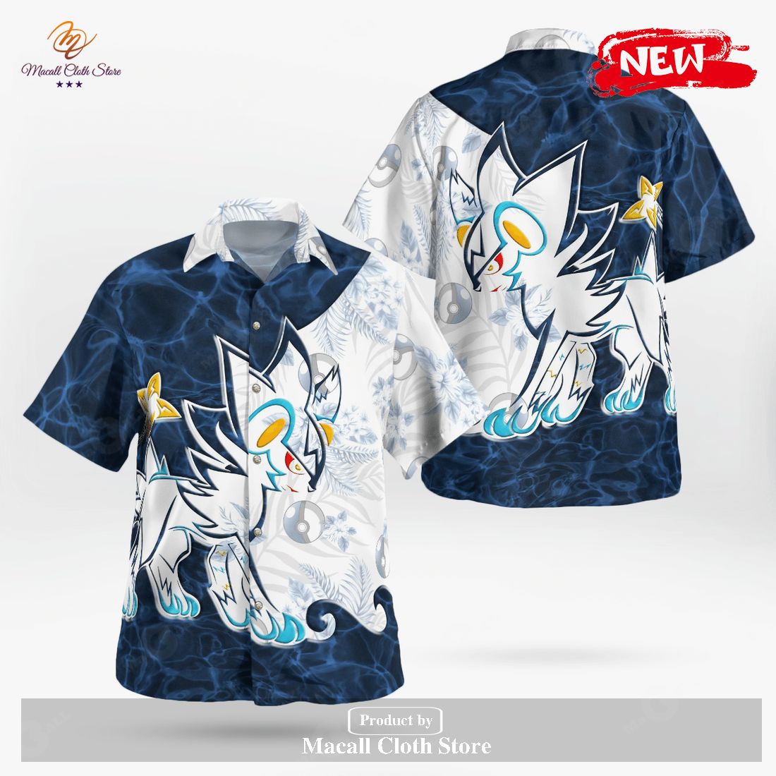 Tribal Luxray Design Hawaiian Shirt and Short