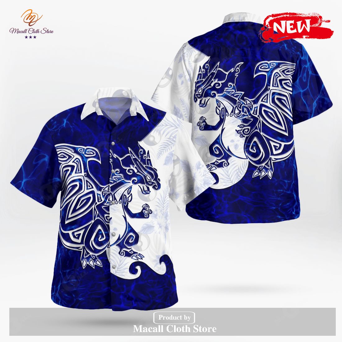 Tribal Megacharizard Ver 2 Design Hawaiian Shirt and Short Tribal Megacharizard Ver 2 Design Hawaiian Shirt and Short