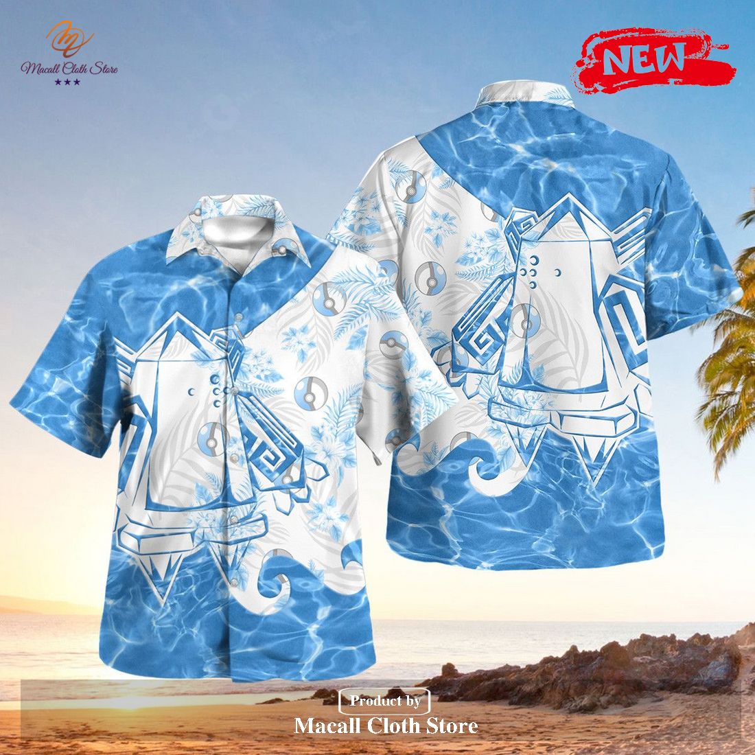 Tribal Regice Design Hawaiian Shirt and Short