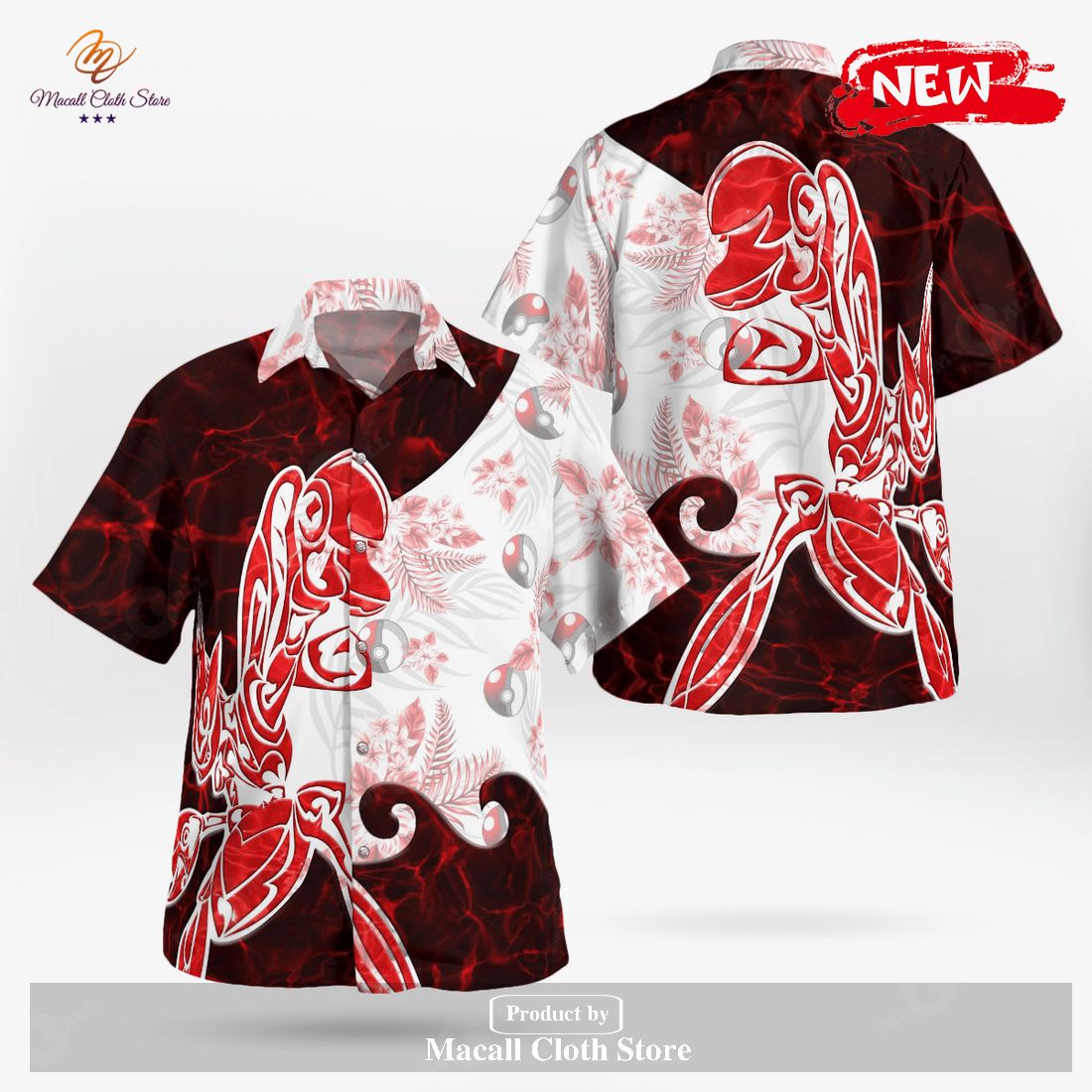 Tribal Scizor Design Hawaiian Shirt and Short