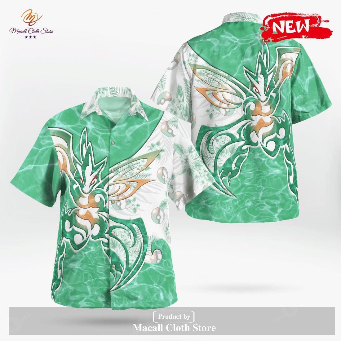 Tribal Scyther Design Hawaiian Shirt and Short Tribal Scyther Design Hawaiian Shirt and Short
