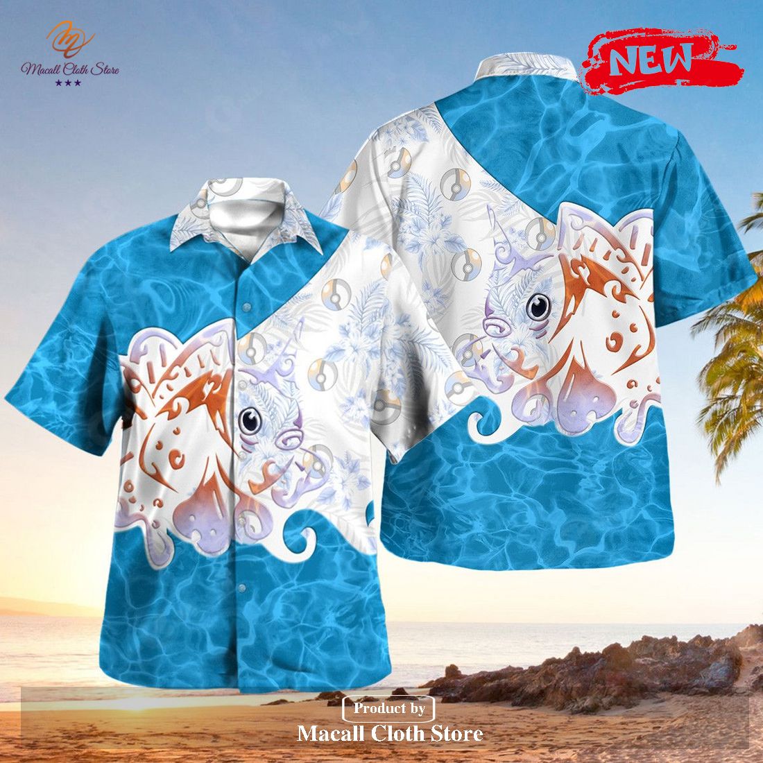 Tribal Seaking Design Hawaiian Shirt and Short Tribal Seaking Design Hawaiian Shirt and Short