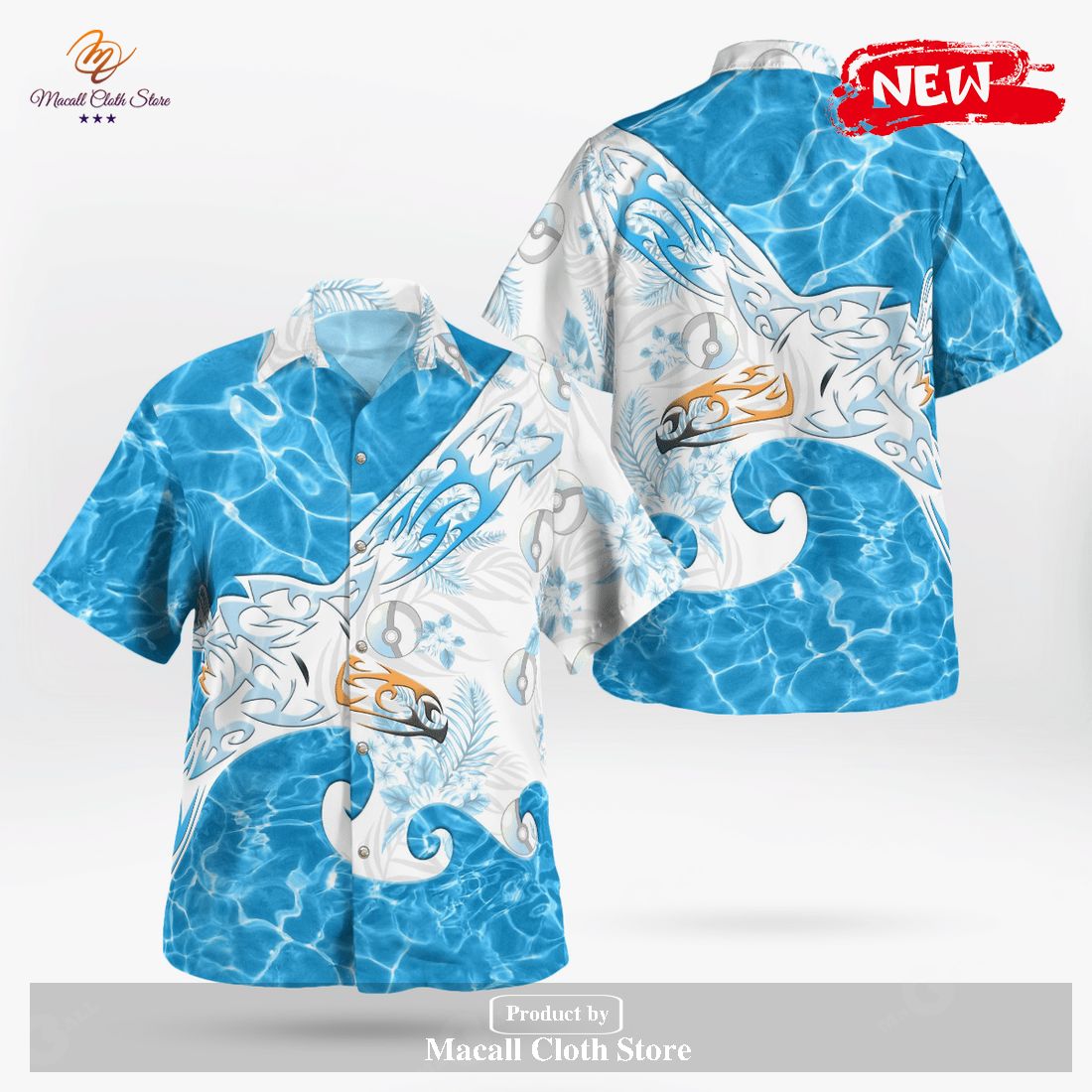 Tribal Wingull Design Hawaiian Shirt and Short Tribal Wingull Design Hawaiian Shirt and Short