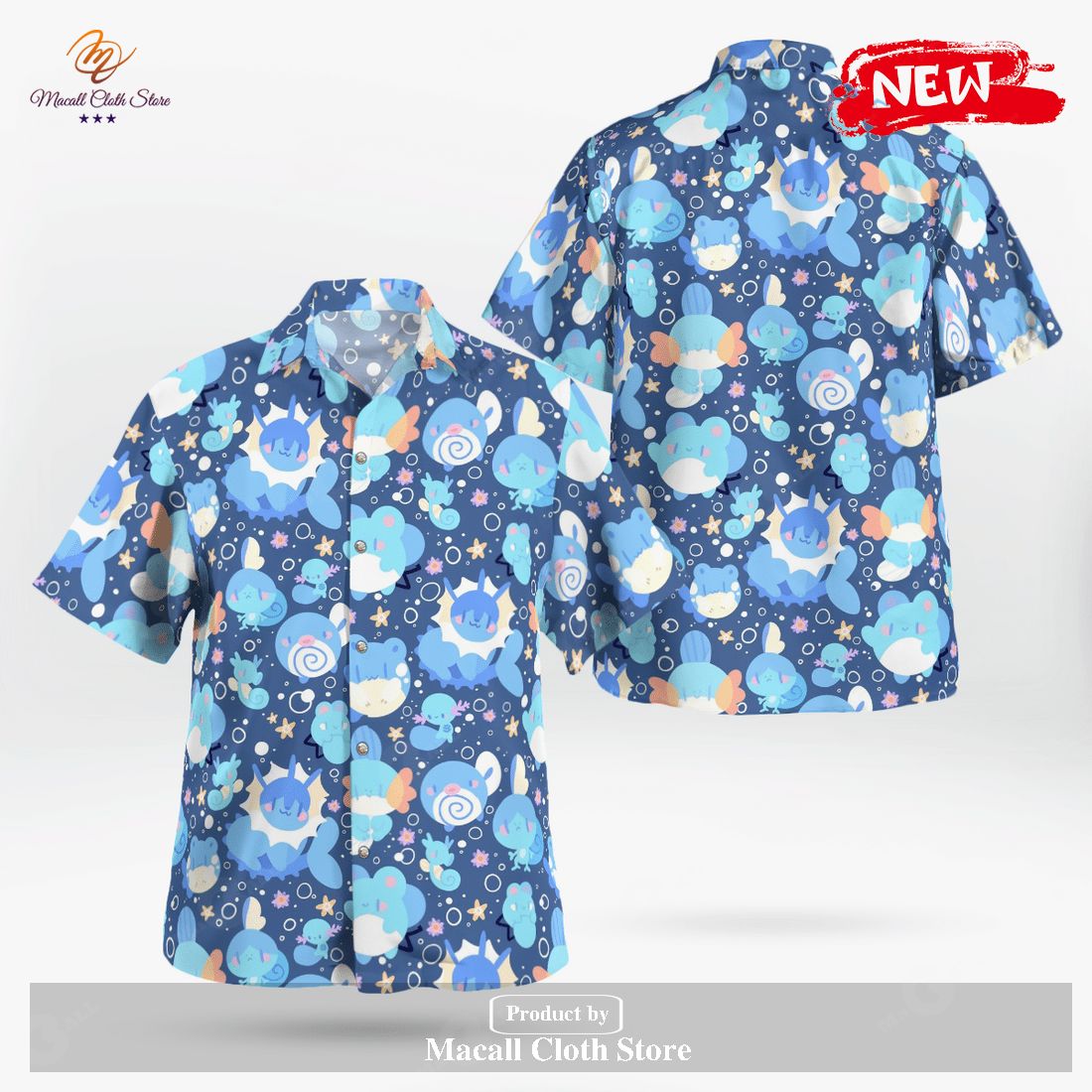 Water Seamless Pattern Design Hawaiian Shirt and Short Water Seamless Pattern Design Hawaiian Shirt and Short