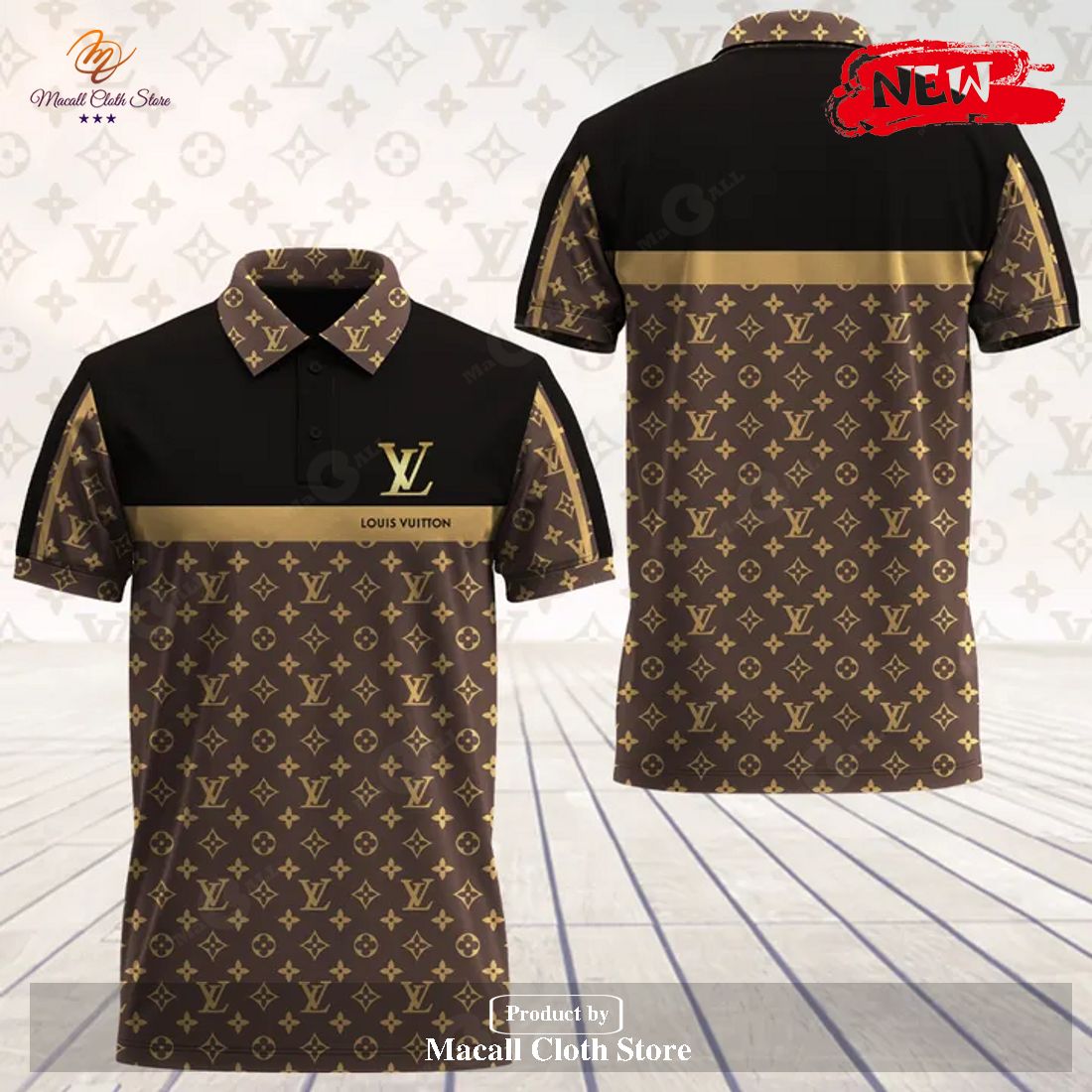Louis Vuitton Brown Premium Collection Summer 2023 Premium Shirt For Men  Polo Shirt - Macall Cloth Store - Destination for fashionistas
