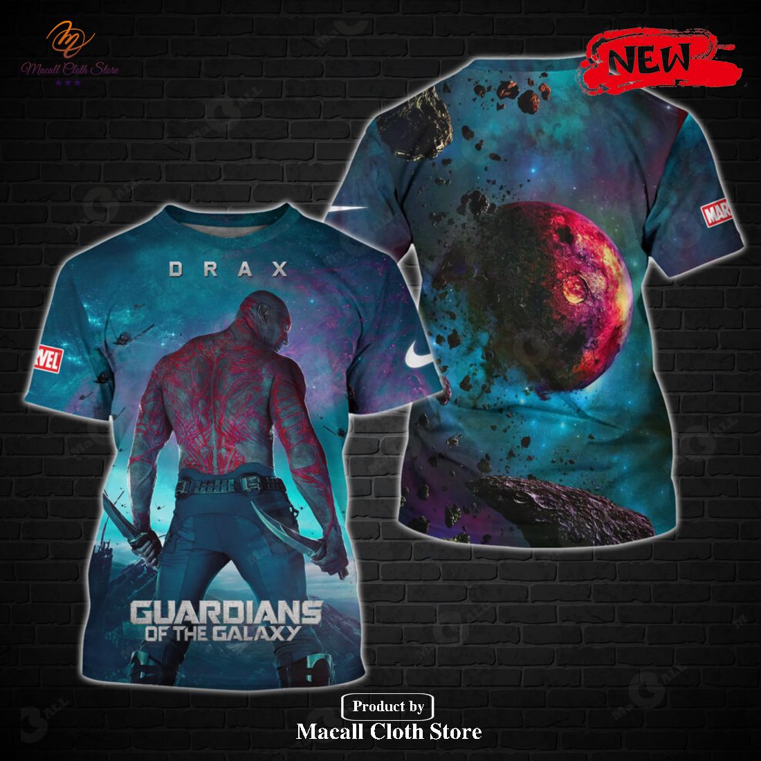 Guardians of the Galaxy Vol.3 Drax Marvel Design T-Shirt 3D Guardians of the Galaxy Vol.3 Drax Marvel Design T-Shirt 3D
