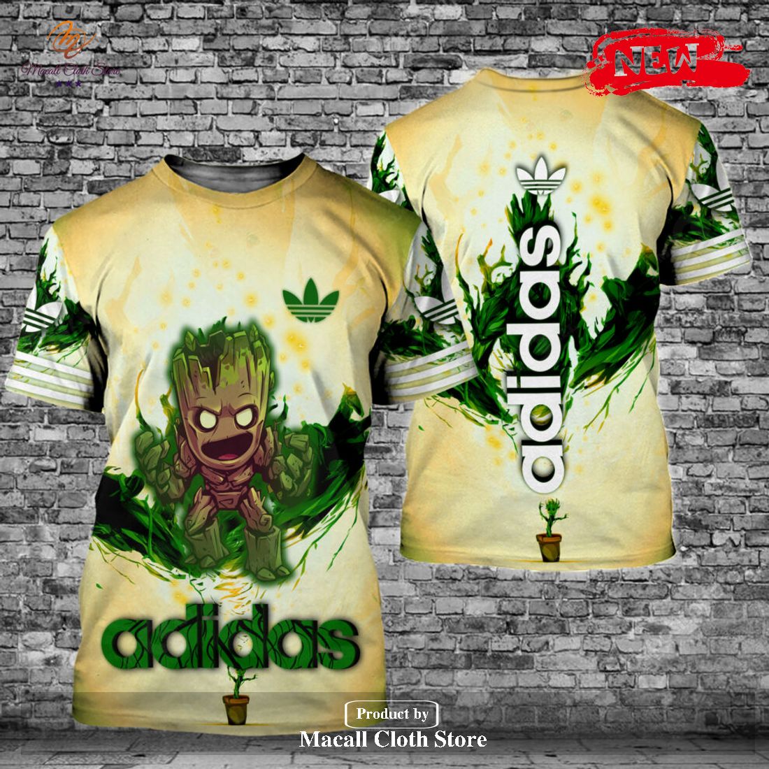 Guardians of the Galaxy Vol.3 Green Adidas Design T-Shirt 3D - Macall ...