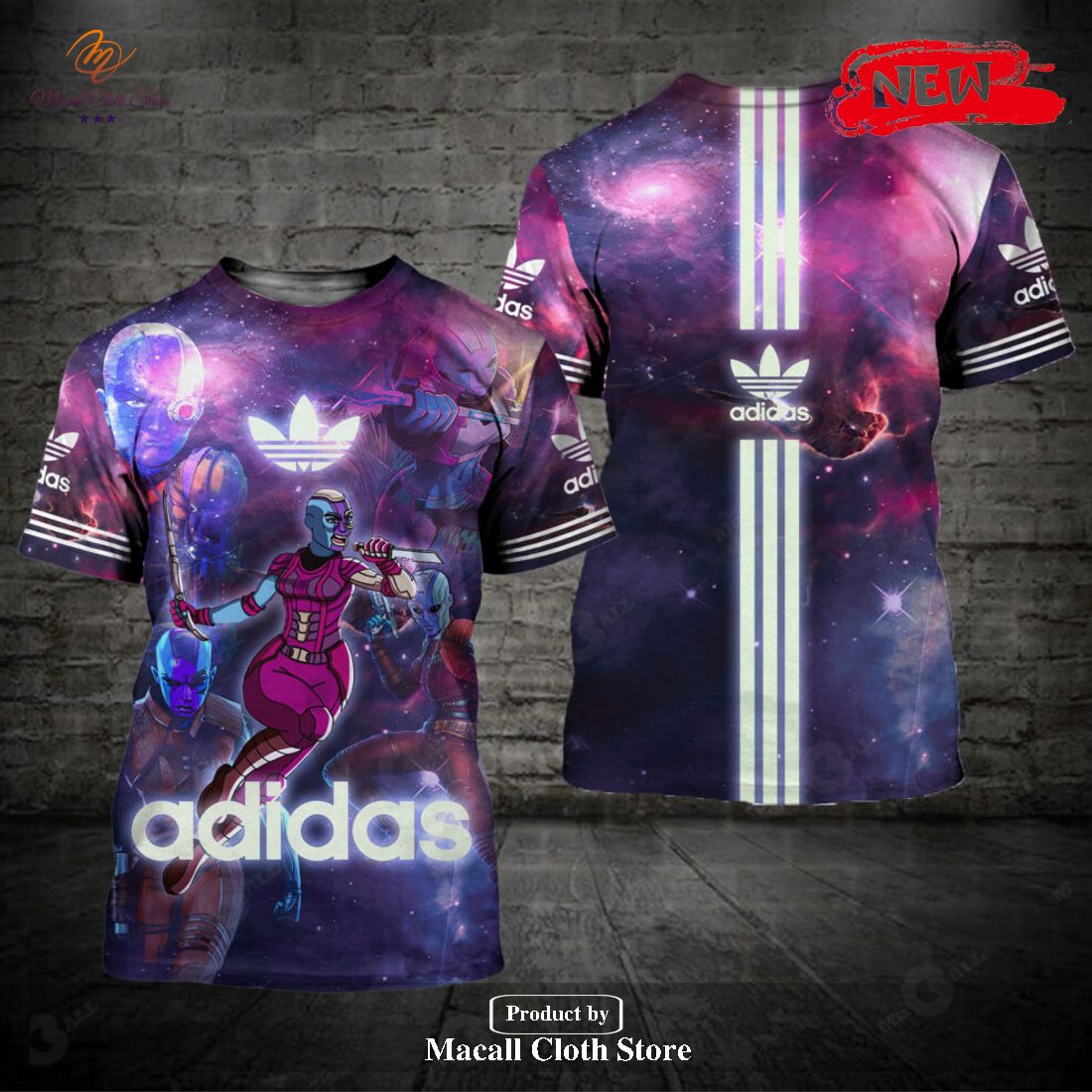 Guardians of the Galaxy Vol.3 Pink Universe Adidas Design T-Shirt 3D