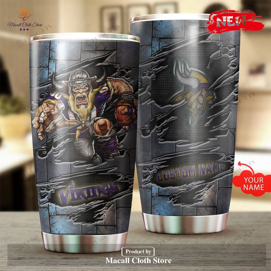 Customize Name Minnesota Vikings Hot Gift For Sport Fan Tumbler Customize Name Minnesota Vikings Hot Gift For Sport Fan Tumbler
