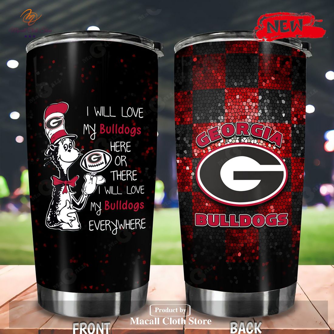 Georgia Bulldogs-Seuss Red Luxury Design Gift For Fan Tumbler Georgia Bulldogs-Seuss Red Luxury Design Gift For Fan Tumbler