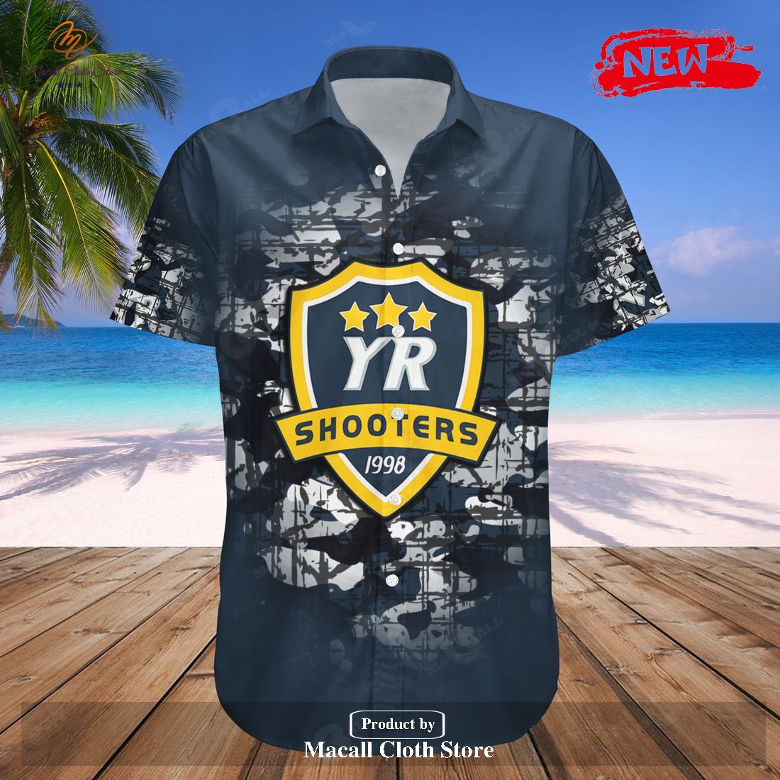 Personalized York Region Shooters NCAA Camouflage Vintage Hawaiian Shirt and Short Personalized York Region Shooters NCAA Camouflage Vintage Hawaiian Shirt and Short