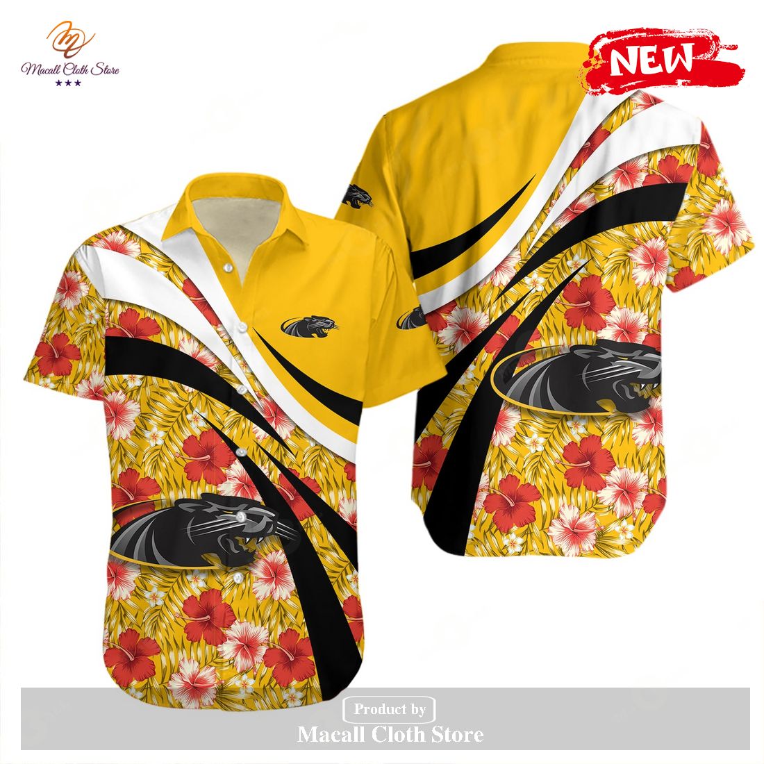 Wisconsin-Milwaukee Panthers NCAA Hibiscus Sport Style Hawaiian Shirt and Short
