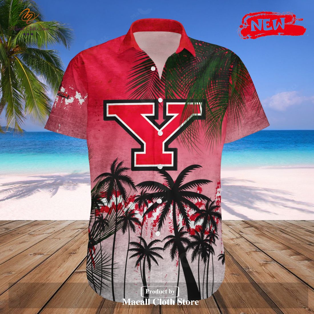 Ball State Cardinals NCAA Grunge Polynesian Tattoo Hawaiian Shirt