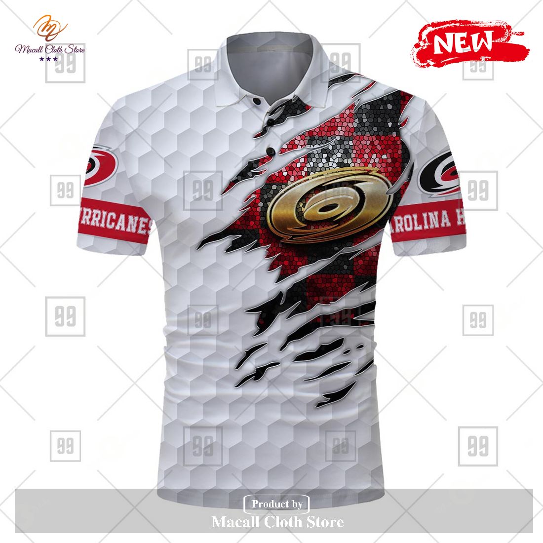 Personalized Golf Mix Design NHL Carolina Hurricanes For Men Women Polo Shirt