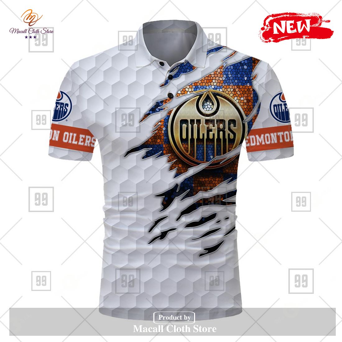 Personalized Golf Mix Design NHL Edmonton Oilers For Men Women Polo Shirt