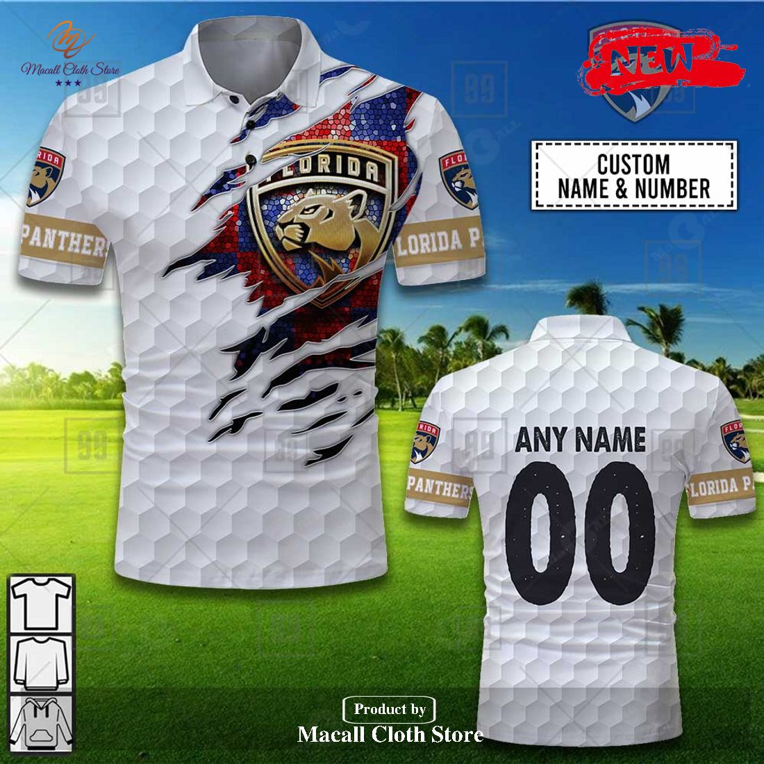 Personalized Golf Mix Design NHL Florida Panthers For Men Women Polo Shirt