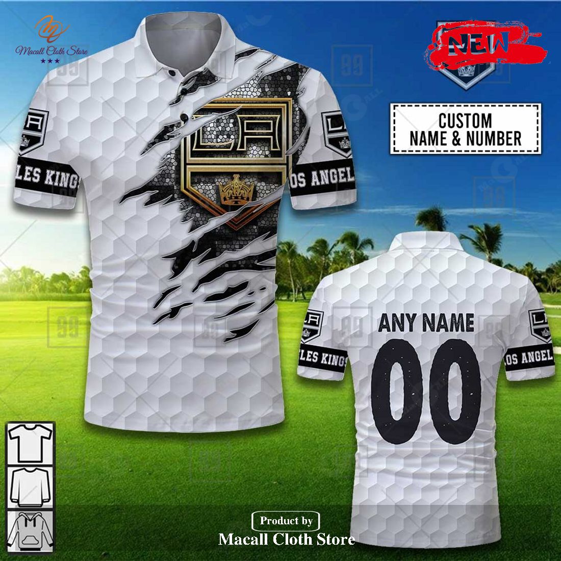 Personalized Golf Mix Design NHL Los Angeles Kings For Men Women Polo Shirt Personalized Golf Mix Design NHL Los Angeles Kings For Men Women Polo Shirt