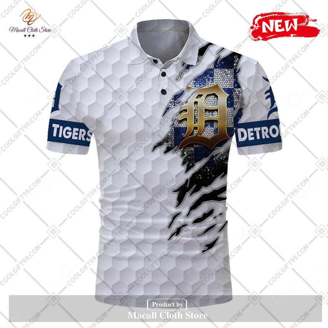 Personalized MLB Detroit Tigers Mix Golf Style For Men Women Polo Shirt