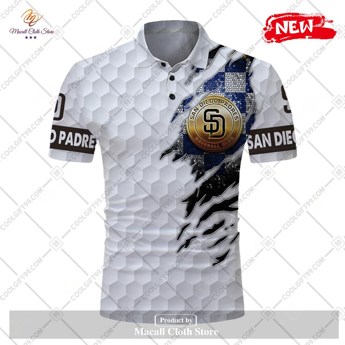Personalized MLB San Diego Padres Mix Golf Style For Men Women Polo Shirt