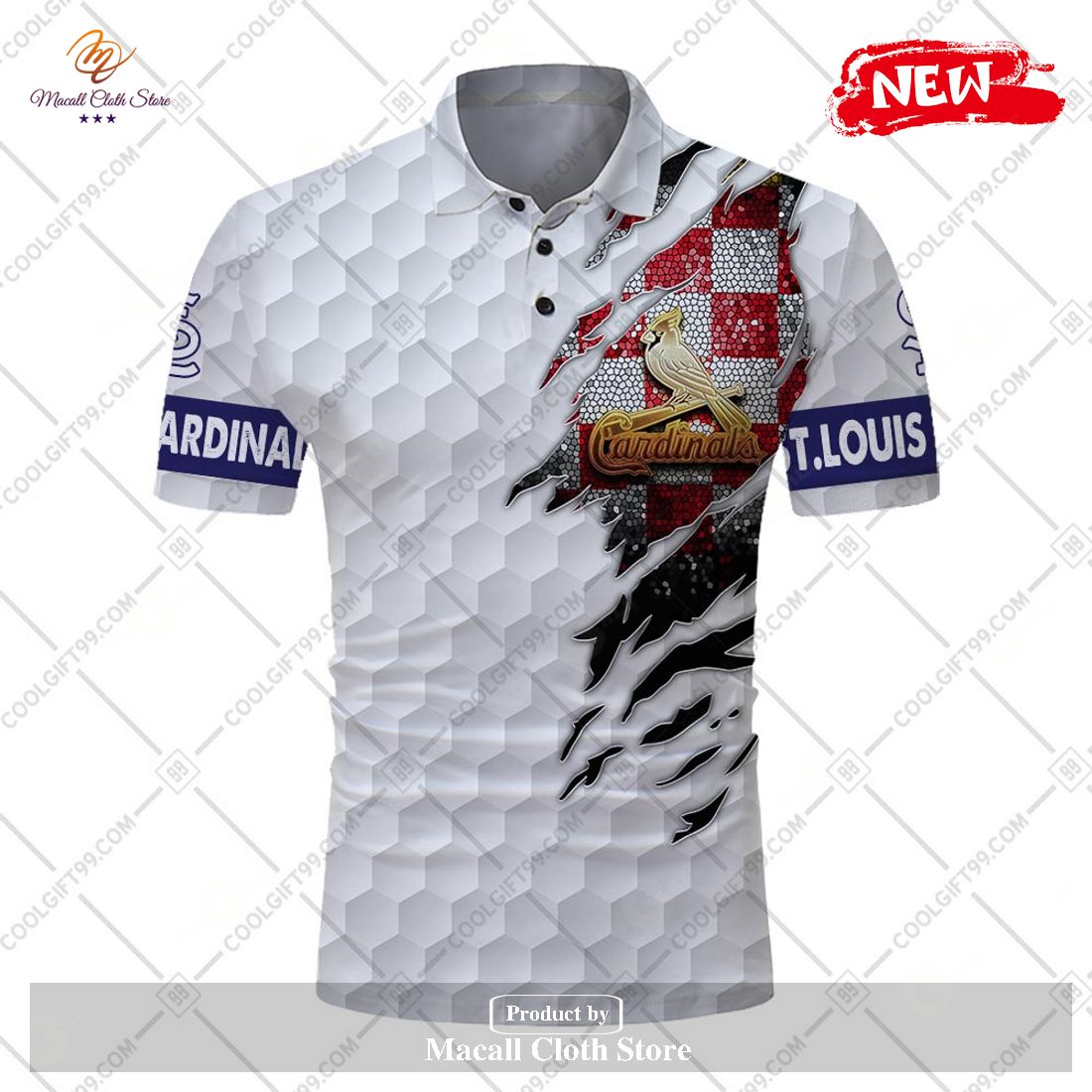 Personalized MLB St. Louis Cardinals Mix Golf Style For Men Women Polo Shirt