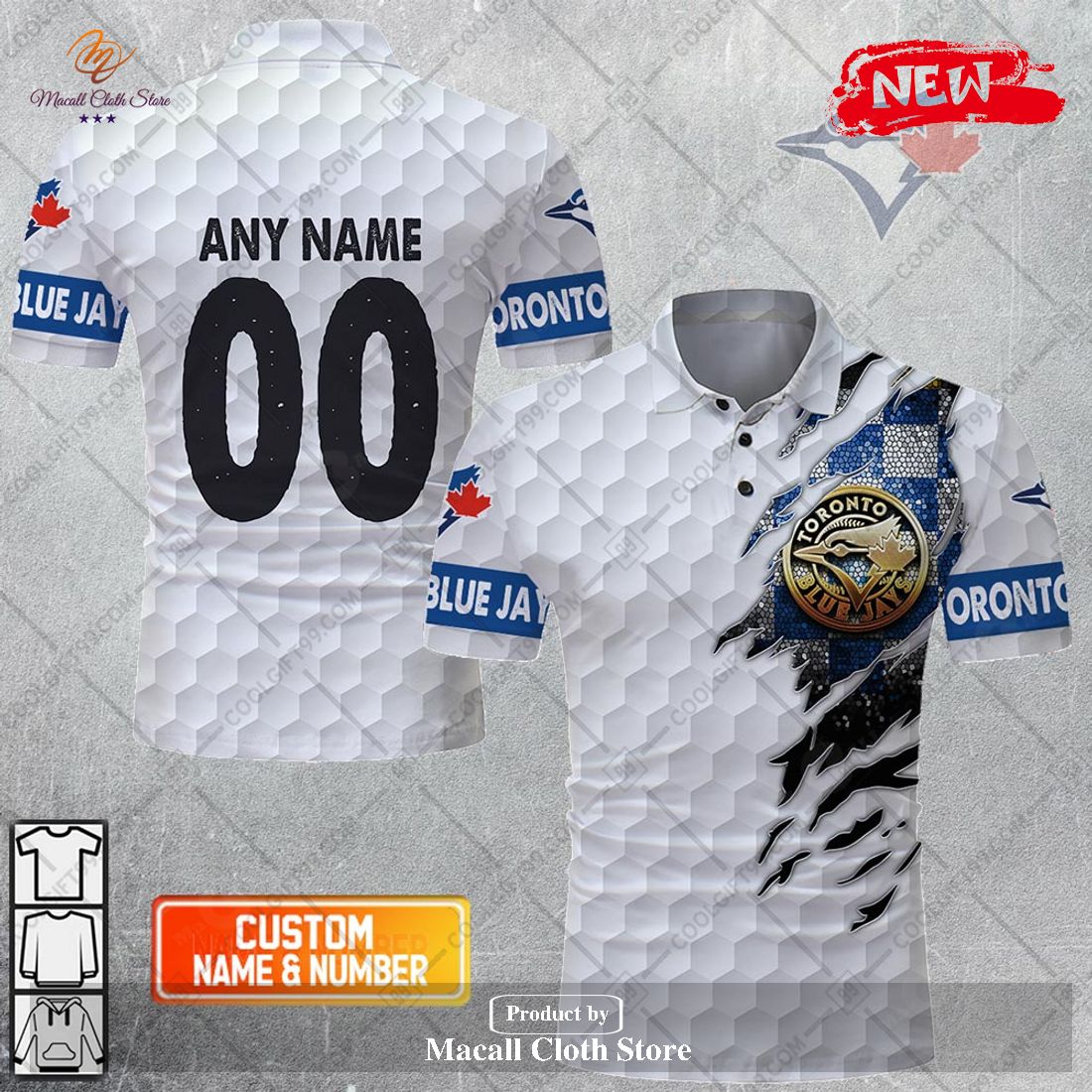 MLB Toronto Blue Jays Logo Golf Polo Shirt For Men And Women - Freedomdesign