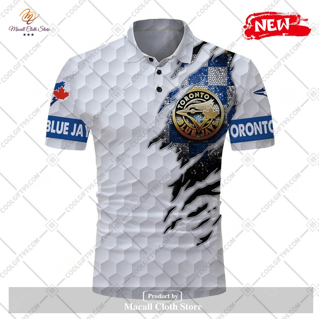 MLB Toronto Blue Jays Logo Golf Polo Shirt For Men And Women