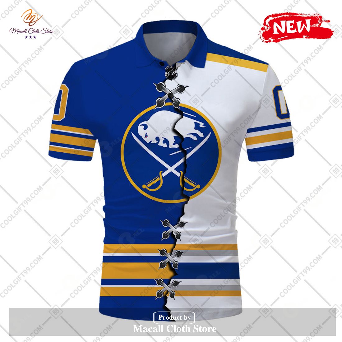 Personalized NHL Buffalo Sabres Mix Jersey Style For Men Women Polo Shirt