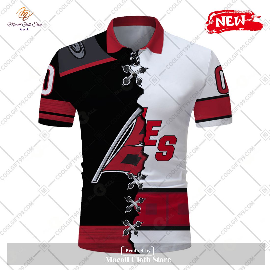 Personalized NHL Carolina Hurricanes Mix Jersey Style For Men Women Polo Shirt
