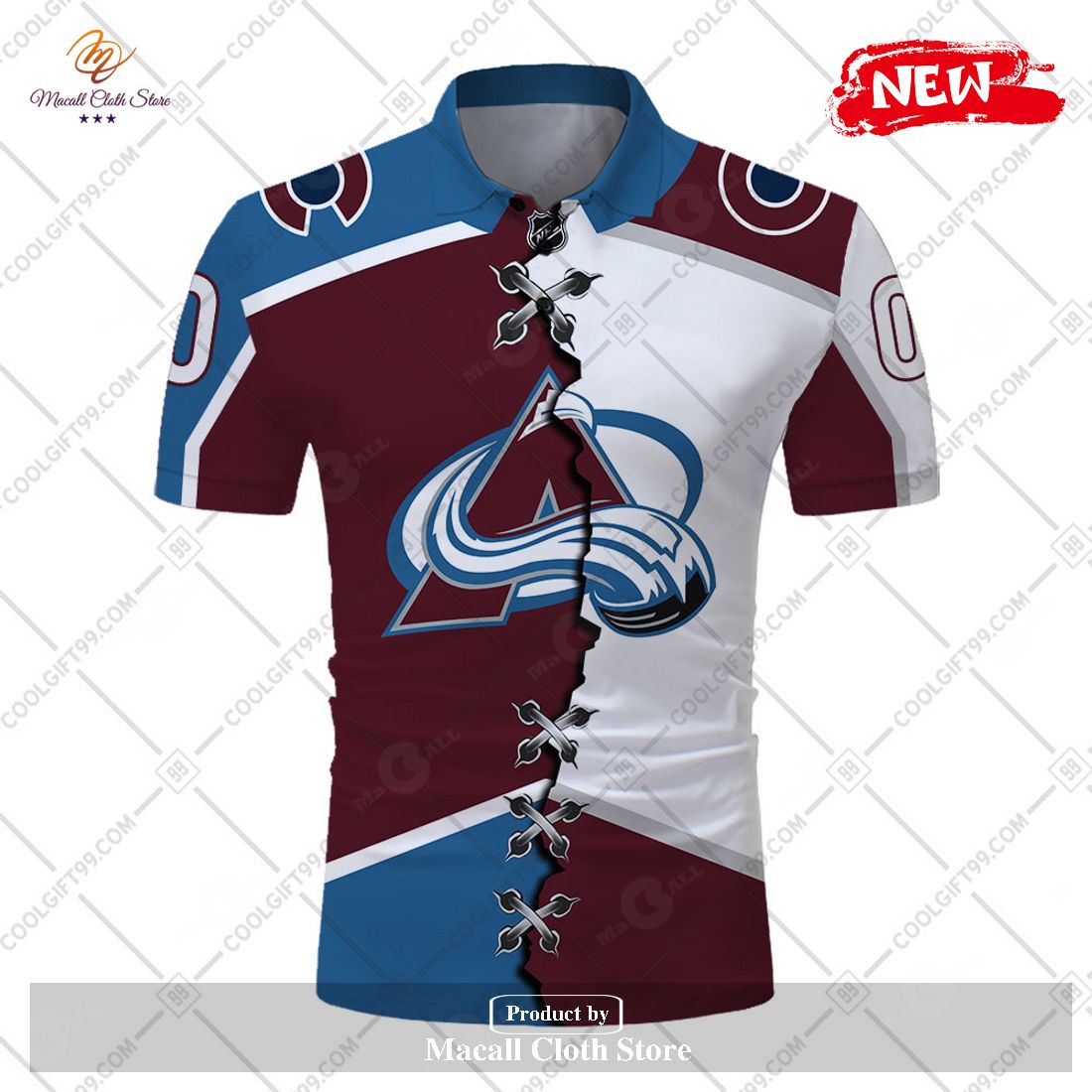 Personalized NHL Colorado Avalanche Mix Jersey Style For Men Women Polo Shirt
