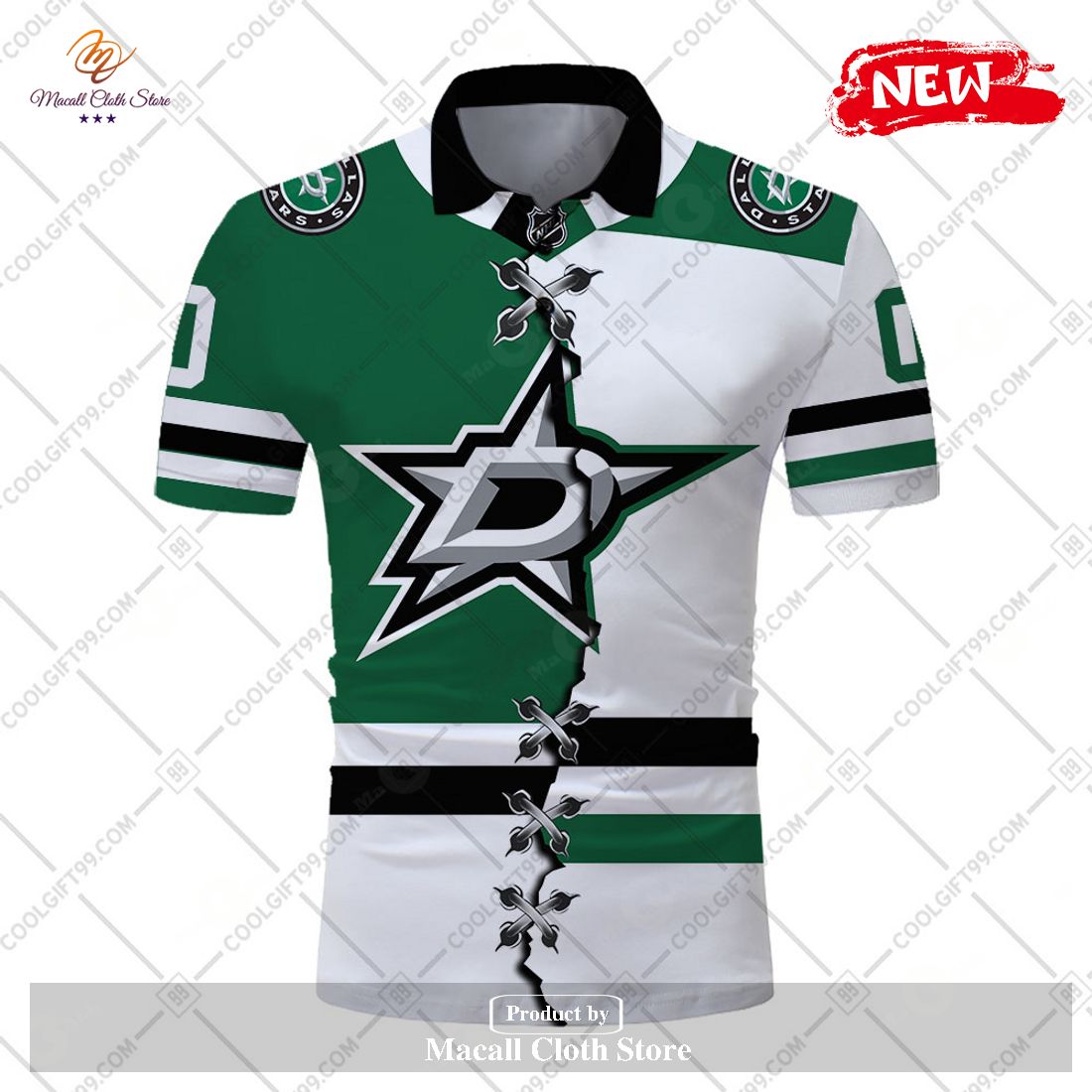 Personalized NHL Dallas Stars Mix Jersey Style For Men Women Polo Shirt