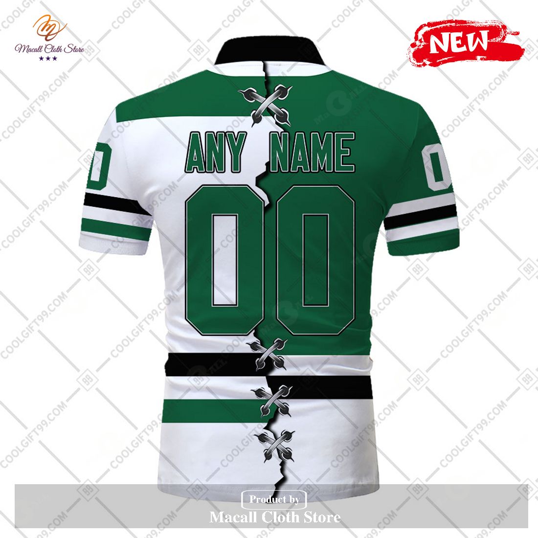 NHL Dallas Stars Mix Jersey Style For Men Women Polo Shirt - BTF Store